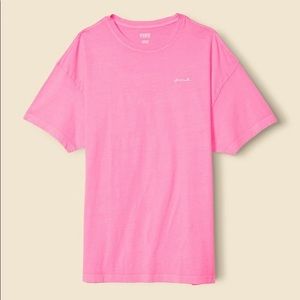 NWT PINK VS ONE SIZE TEE NEON BUBBLE PINK Strong Fits XS - XXL